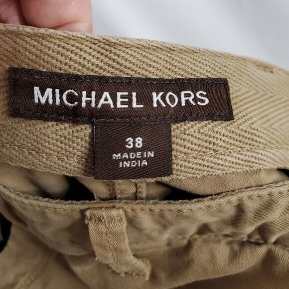 MICHAEL KORS tan shorts‎ poplin chino khaki 38 - Picture 5 of 8